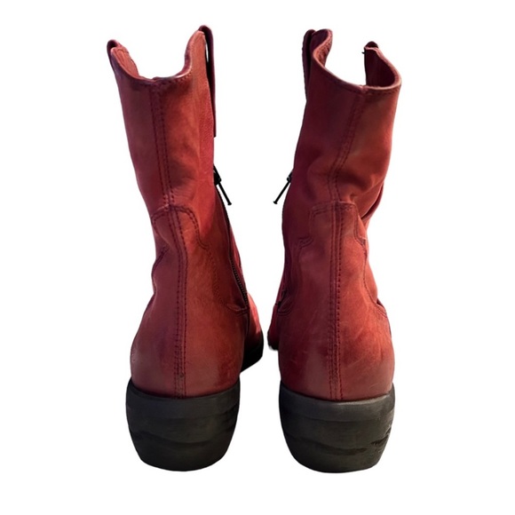 Arnold Churgin Red Nubuck Suede Block Heel
Zip Up Ankle Boots Size 6.5 - Picture 5 of 11